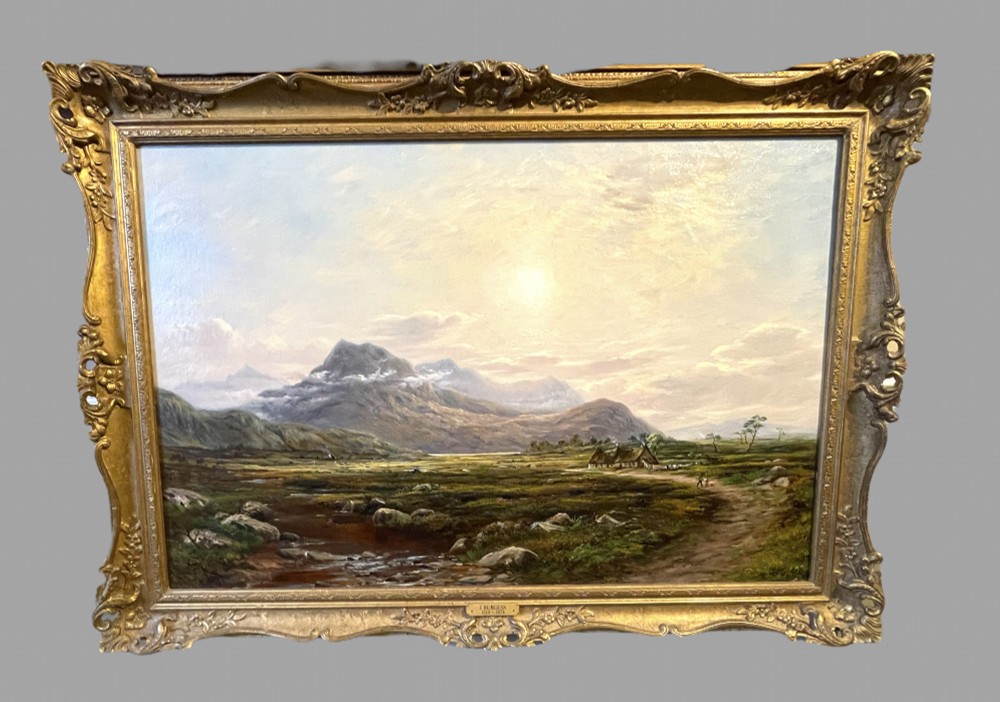James Howard Burgess - Large Oil on Canvas - Country Landscape