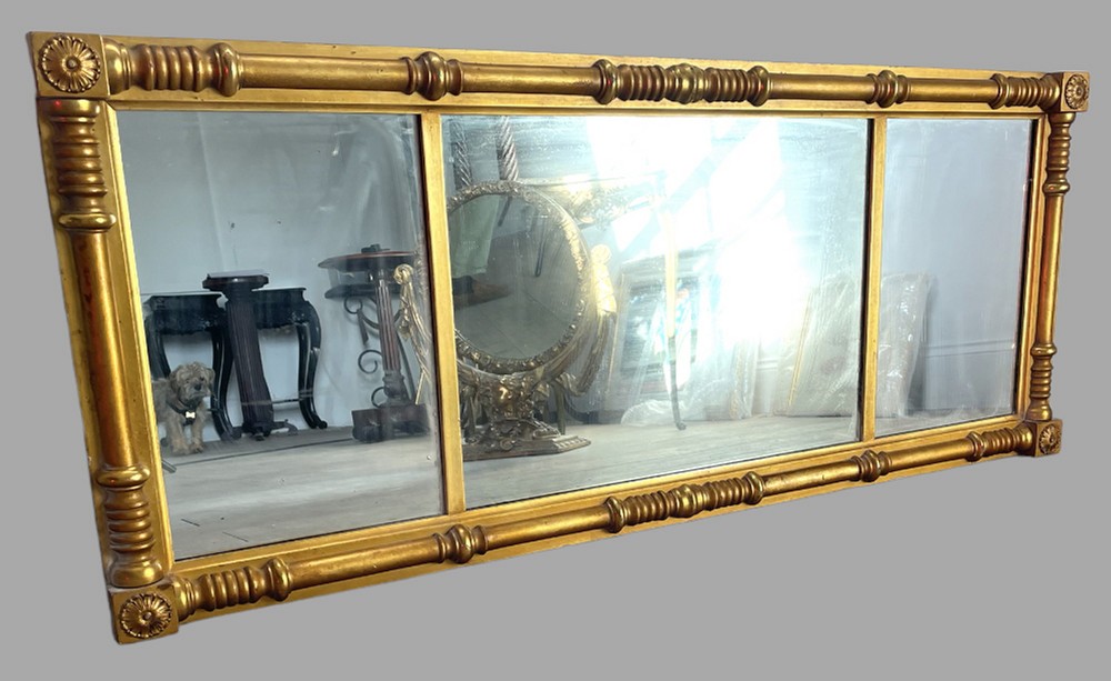 A English Over Mantel Mirror c1900