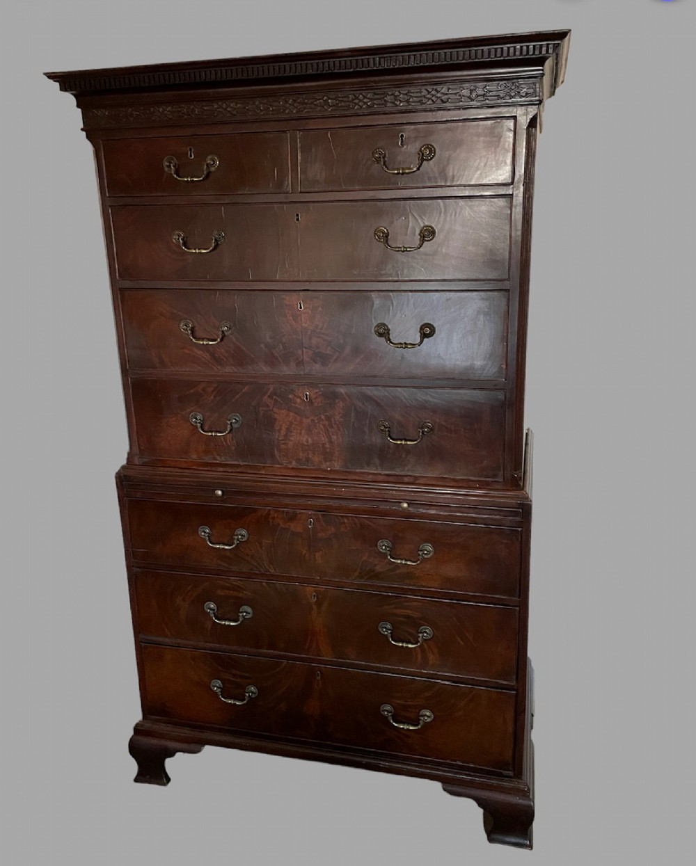 A Georgian Mahogany Chest on Chest