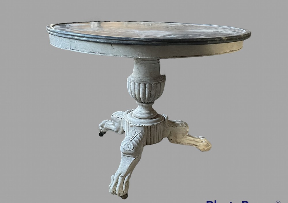 A 19thc Marble Topped Gueridon Table