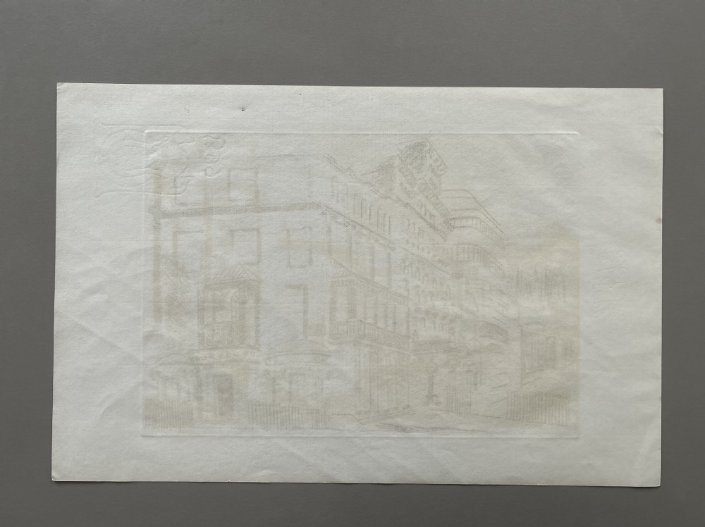 Aquatint entitled Mixed Styles Regency - John Piper View II