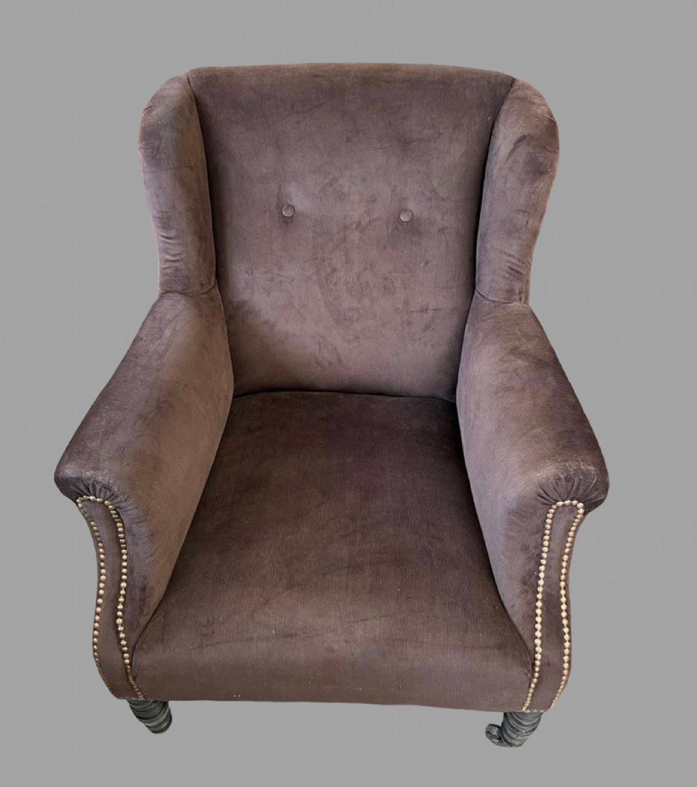 An Edwardian Wing Armchair