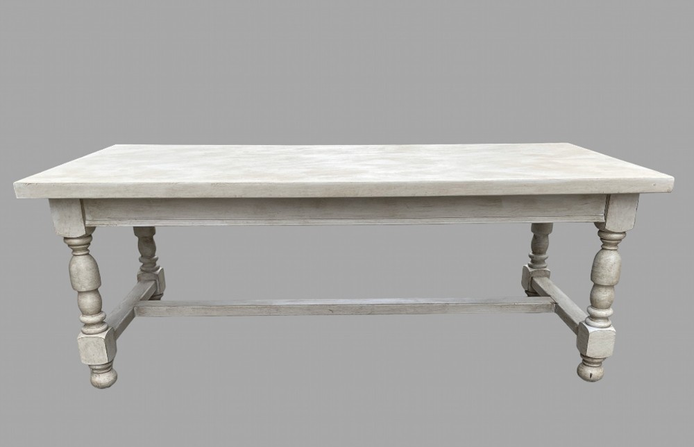 A Lovely Oak Painted and Waxed Farmhouse Table
