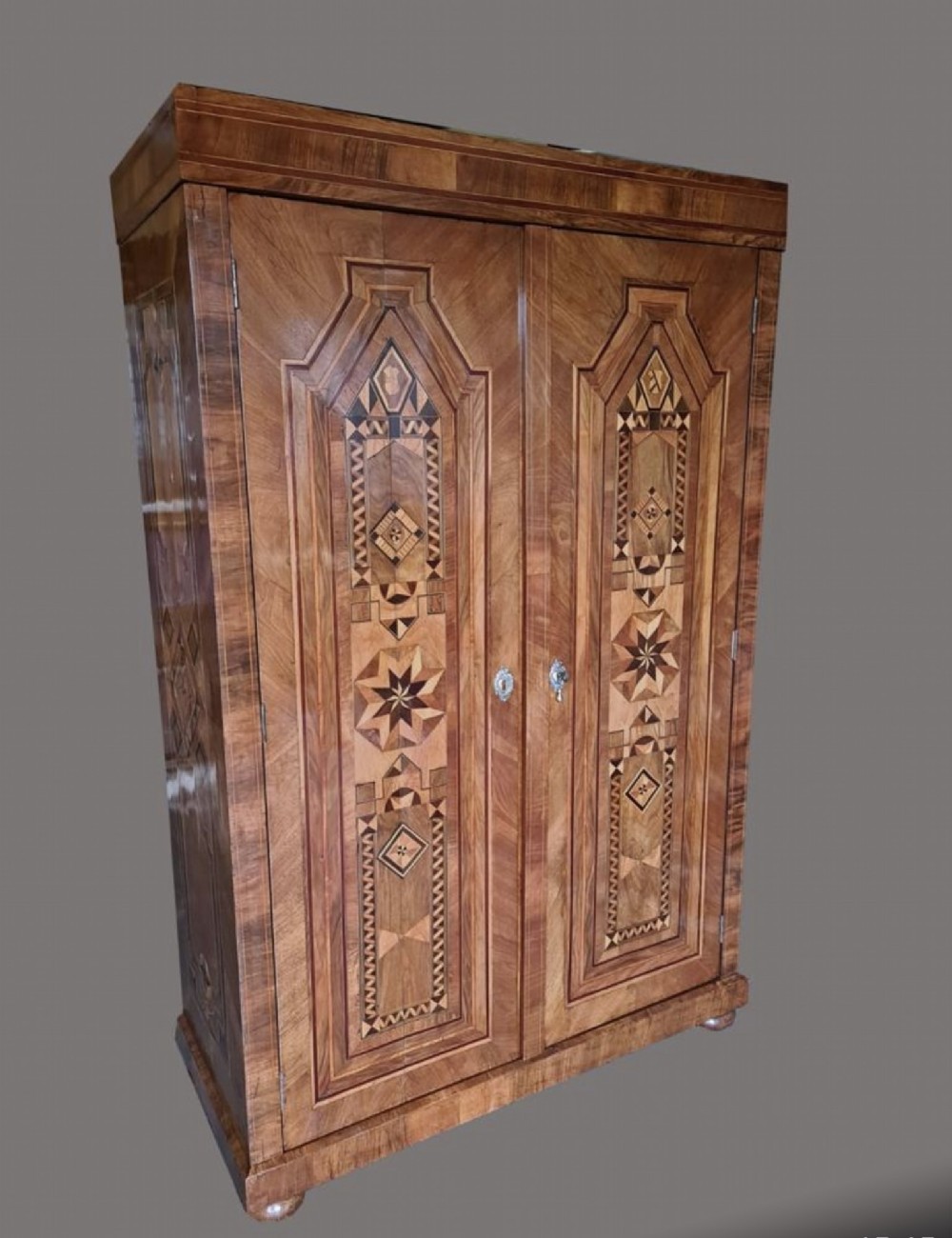 A Very Attractive 19thc Continental Wardrobe