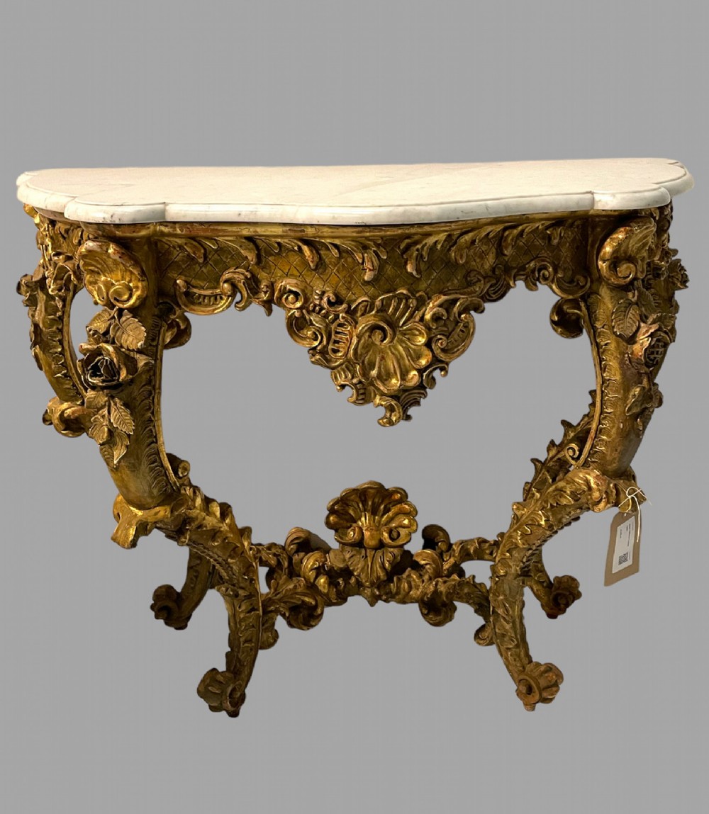 An Italian Giltwood Console Table