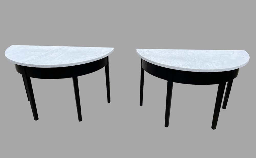 Pair Of Georgian Marble Topped Console Tables
