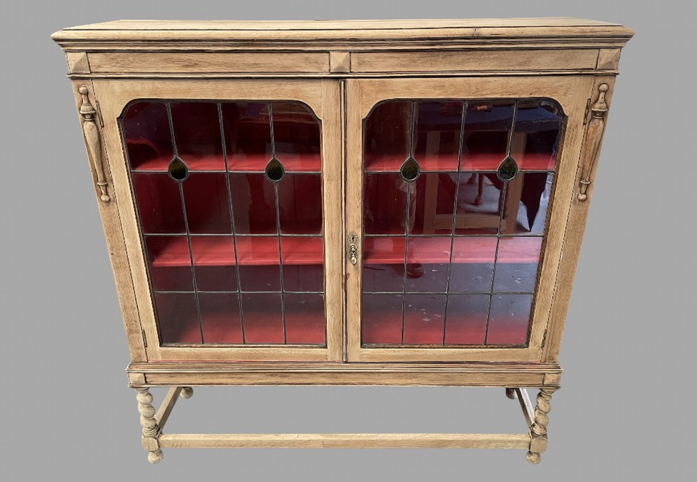 A c1915 Stripped Mahogany Three Shelf Bookcase
