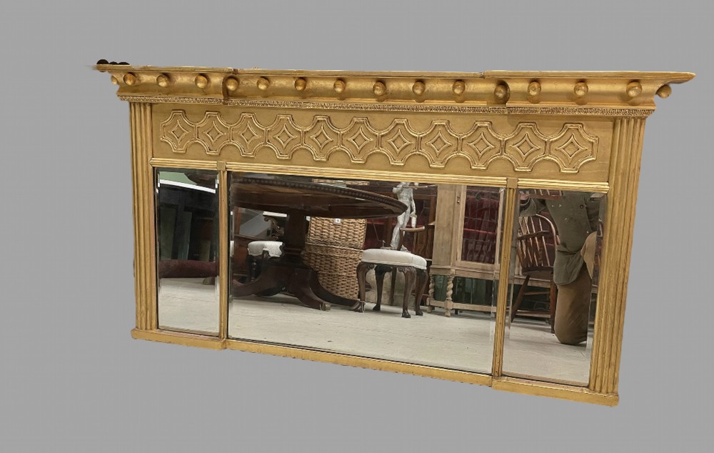 A 19thc Gilt Overmantel Mirror