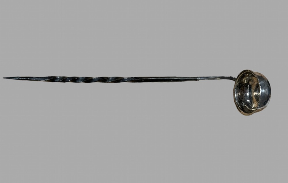 A Georgian Punch Ladle with 1644 coin 