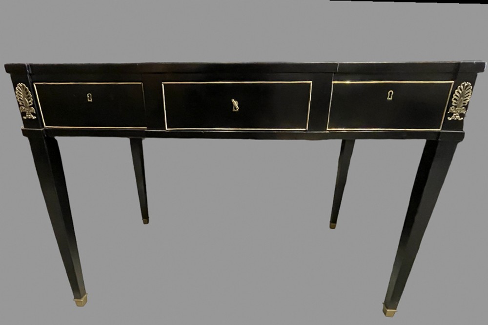 An Attractive Empire French Ebonised writing Table