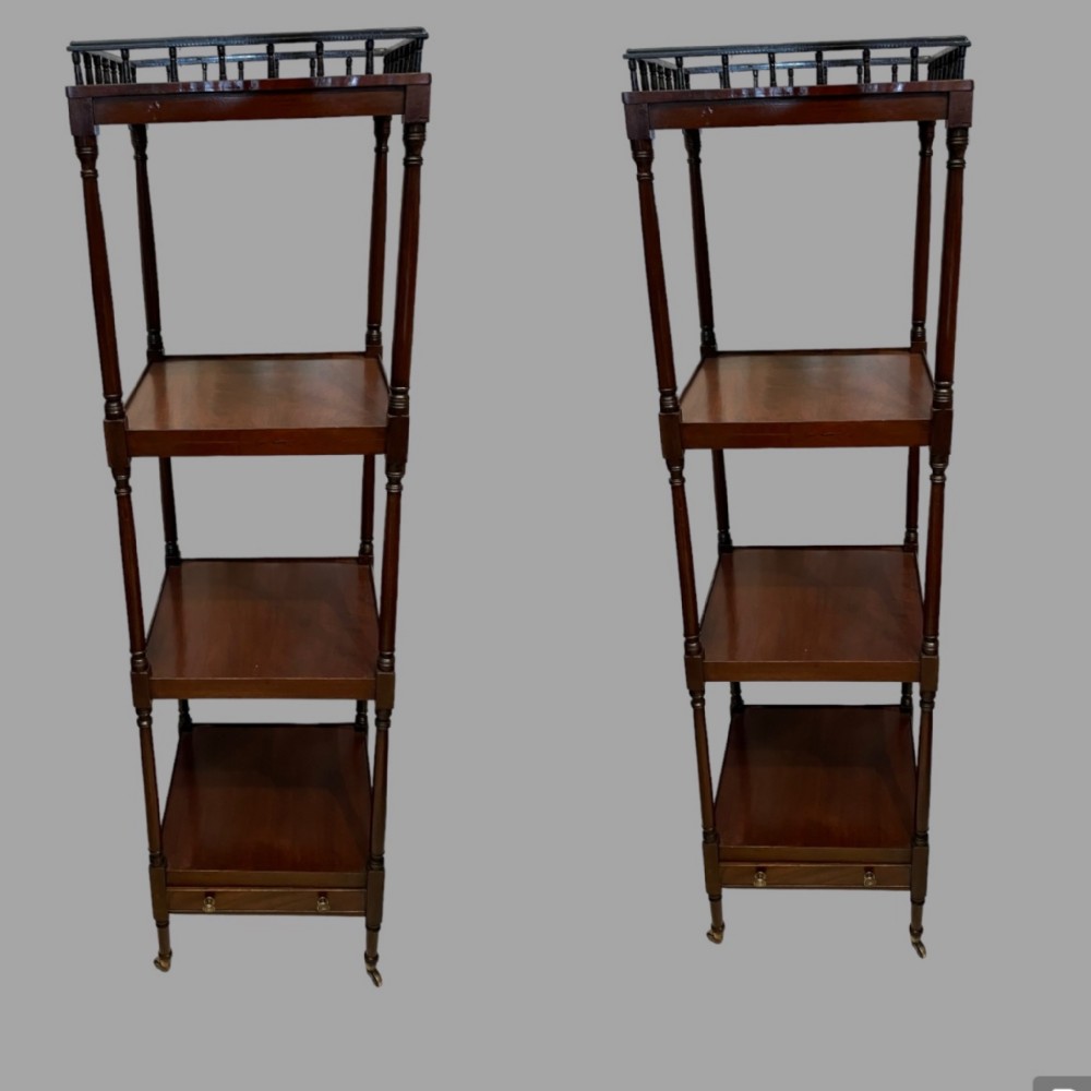 A Pair of 19th Century Mahogany Whatnot’s