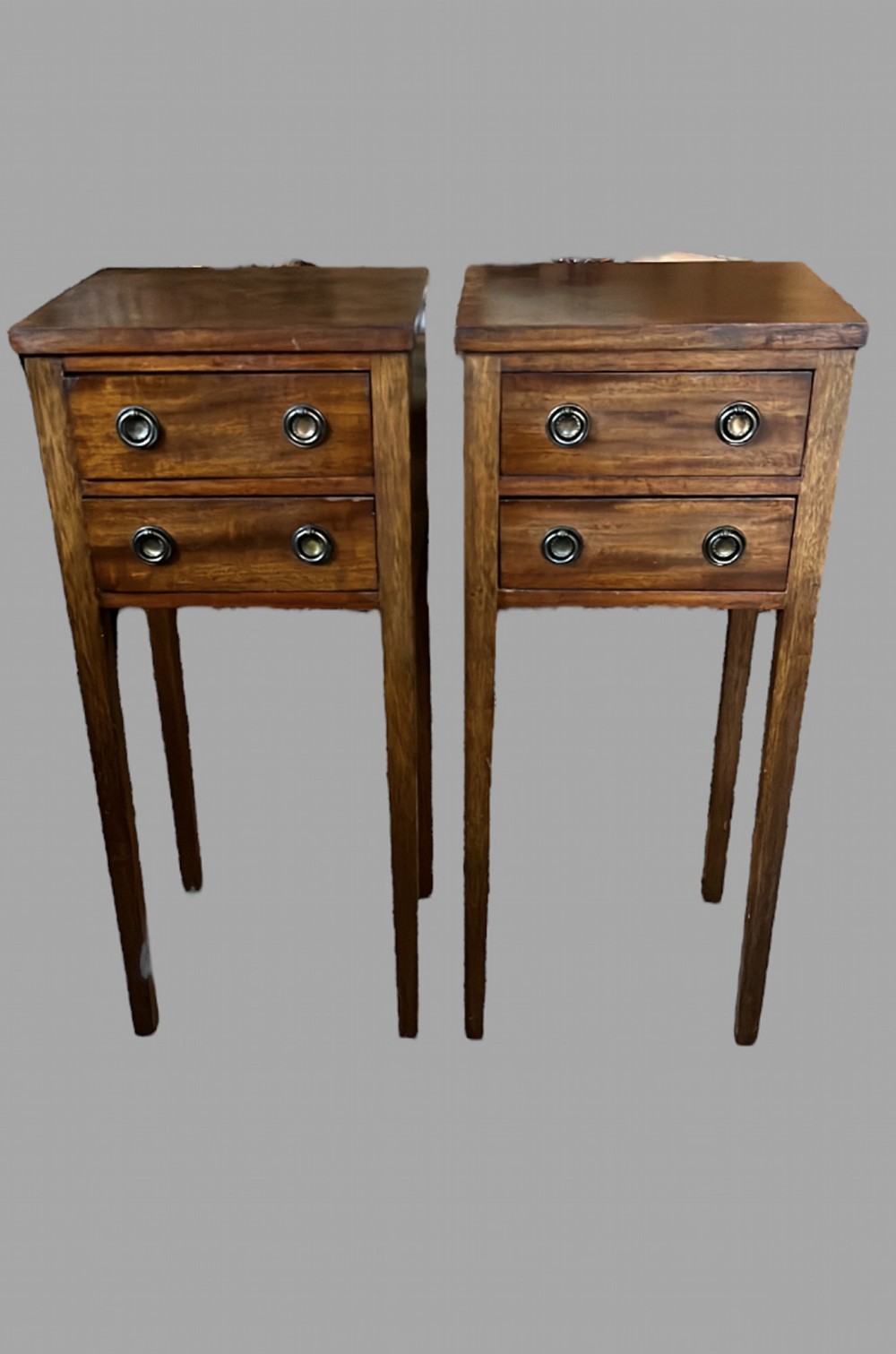 A Pair of Mahogany Bedsides