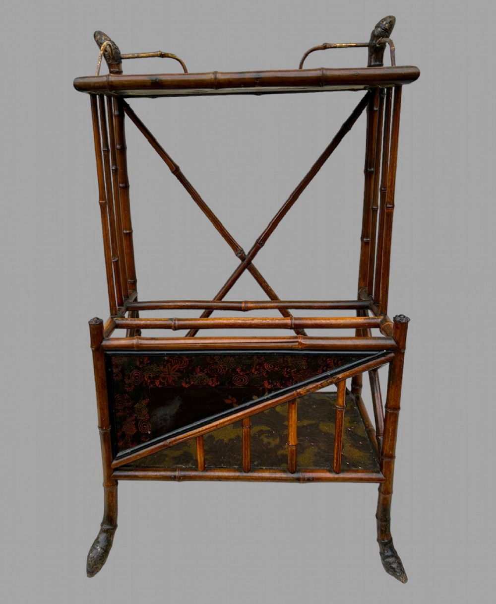 A Late 19thc Bamboo Magazine Rack