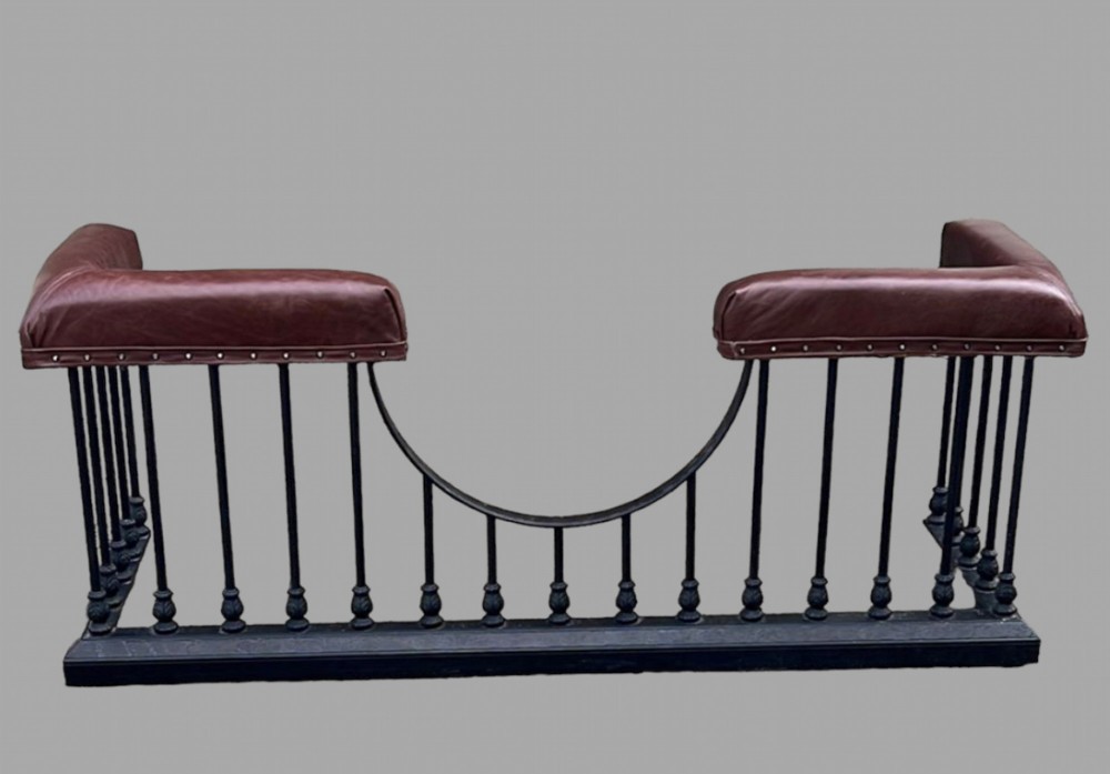 A 19thc English Cast Iron Club Fender