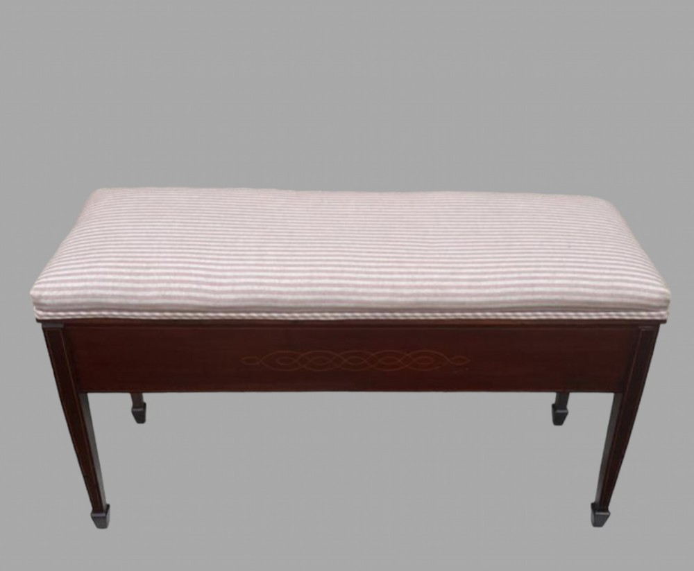 A Victorian Mahogany Duet Stool