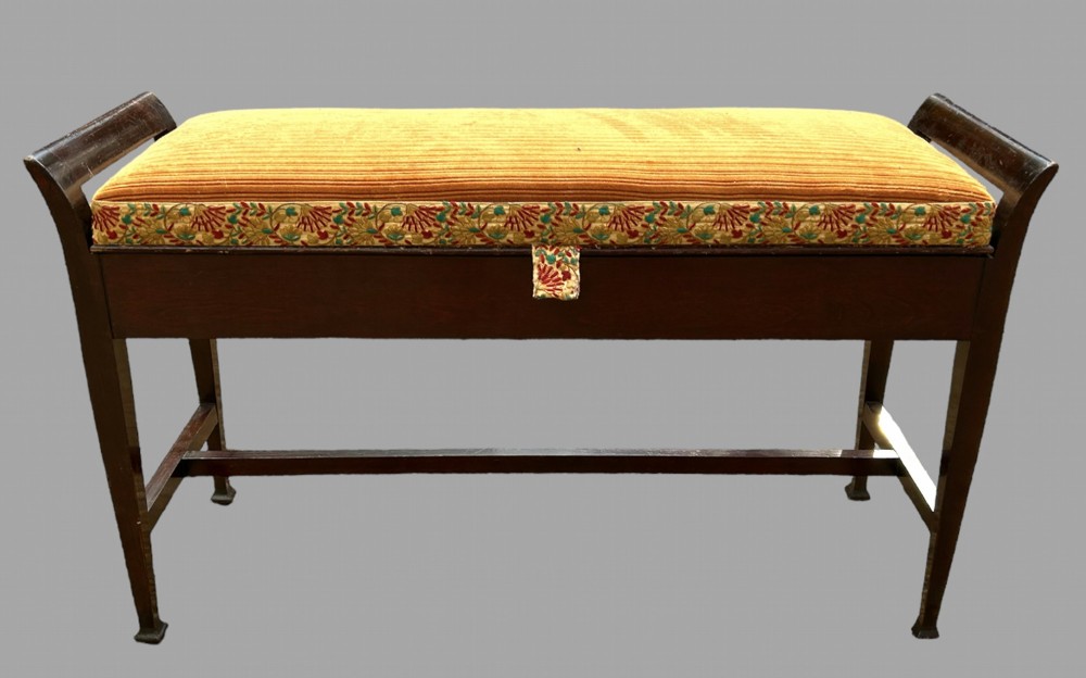 Early 20thc Mahogany Framed Duet Piano Stool