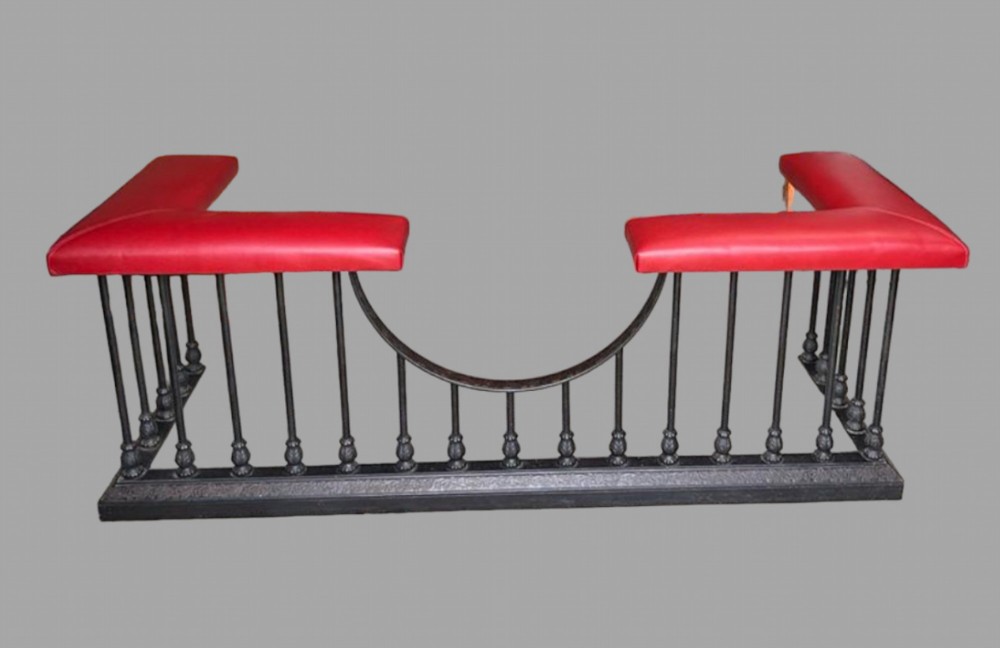 A 19thc English Cast Iron Club Fender