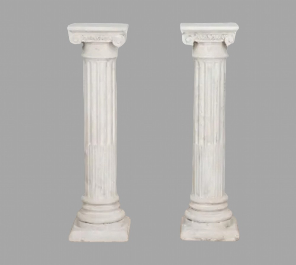 A Pair of 19th Century Painted Columns