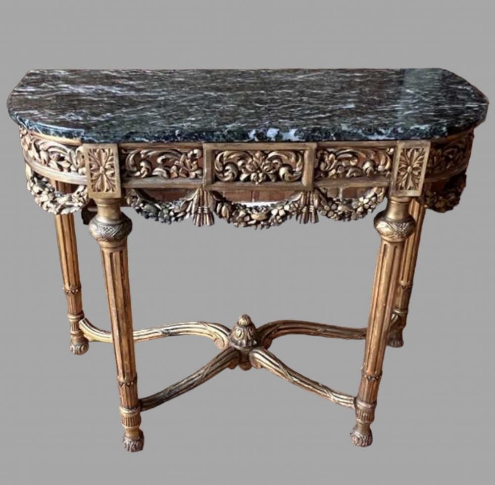 A 19thc French Marble Topped Console Table