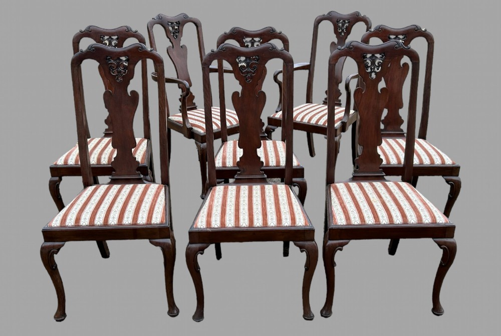 A Set of Eight Mahogany Dining Chairs