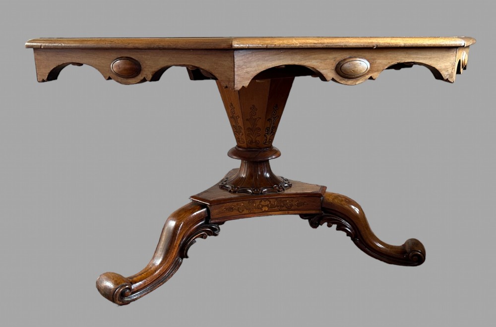 



A 19th Century Octagonal Belgian Walnut Centre/Dining Table
