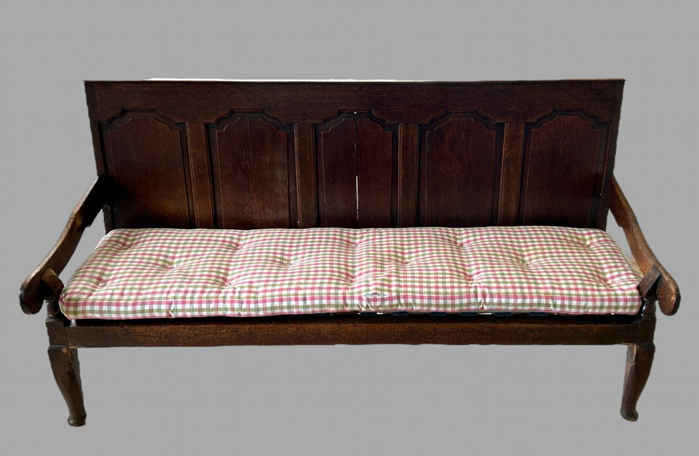 A Georgian Oak Panelled Settle