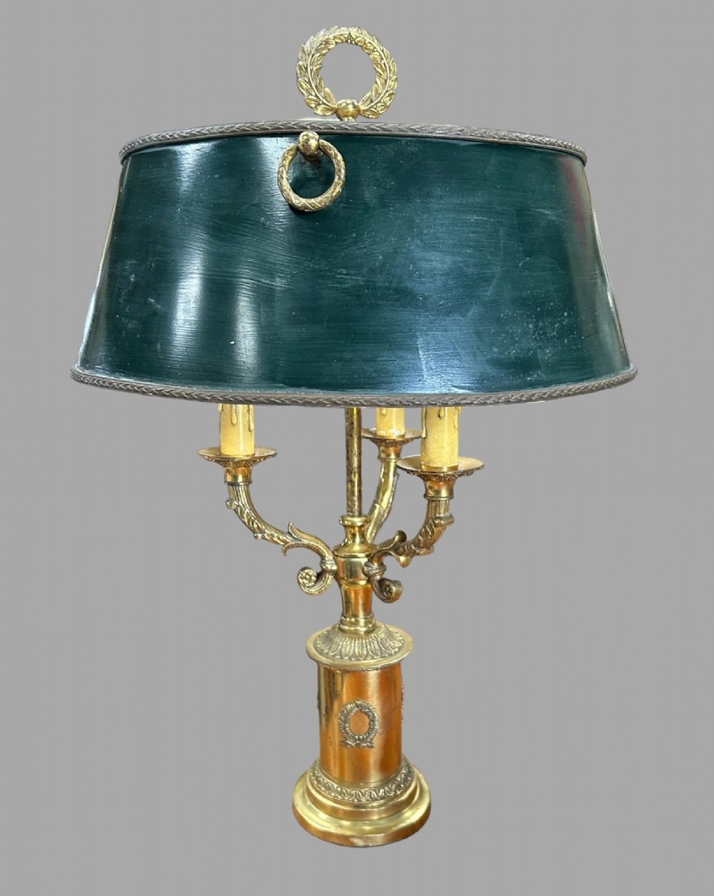 A Regency Style Brass Library Lamp