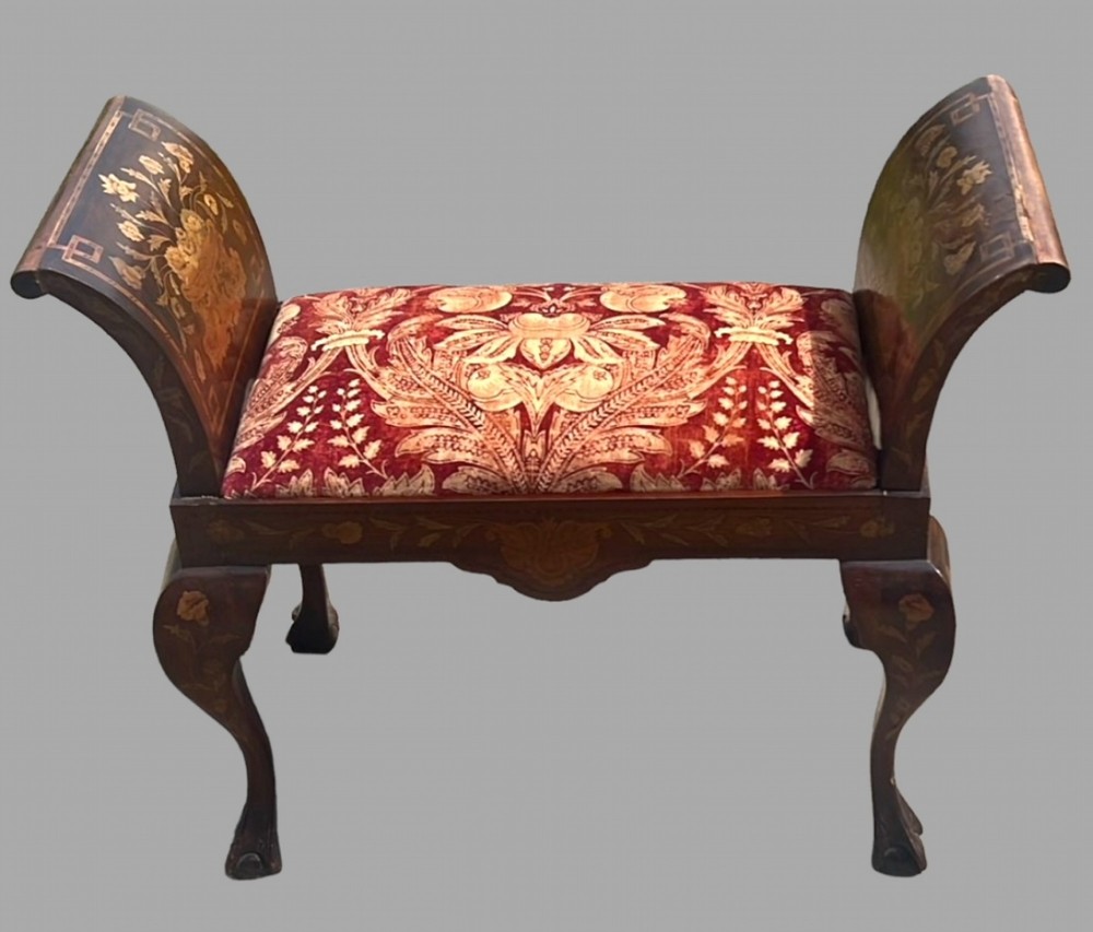 A Dutch Marquetry Window Seat