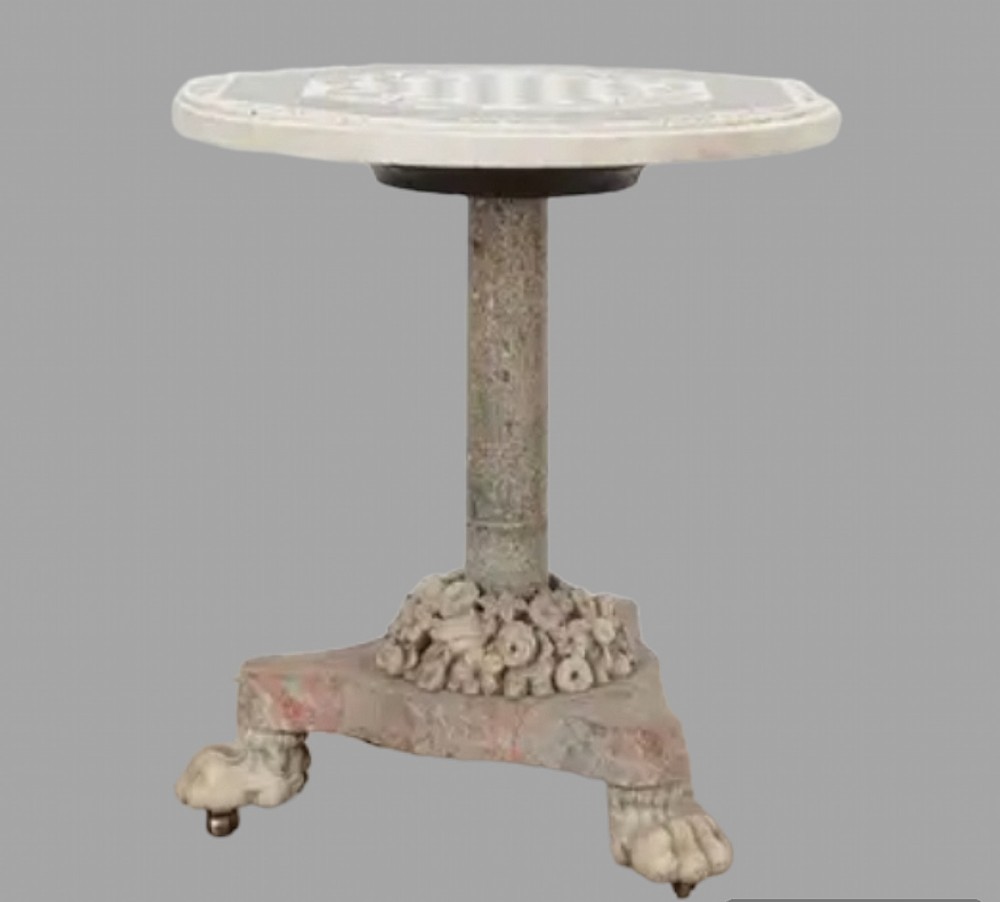An Italian 19thc Marble Occasional Games Table