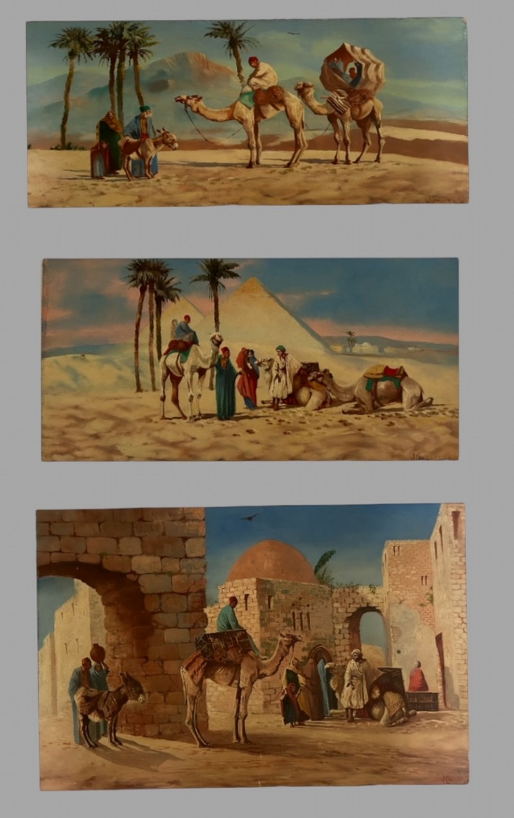 John Coulson- A Set of Three Unframed Decorative Arab Scenes.