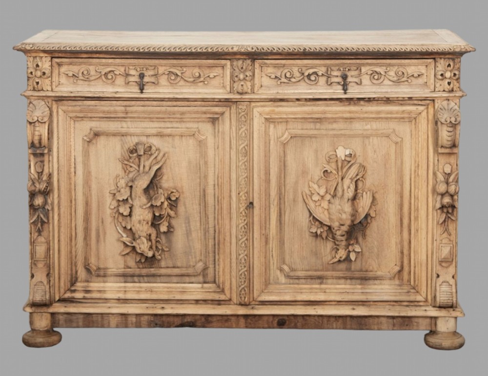 An Attractive 19th Century Bleached Oak Enfilade
