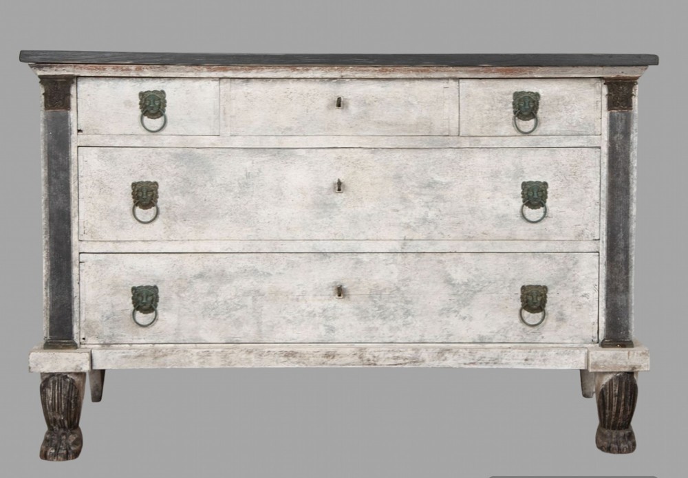 An Interesting Painted 19thc Chest of Drawers