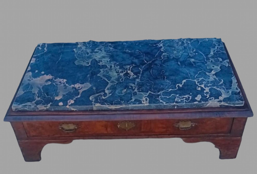 A Late 18thc Walnut and Marble Coffee Table