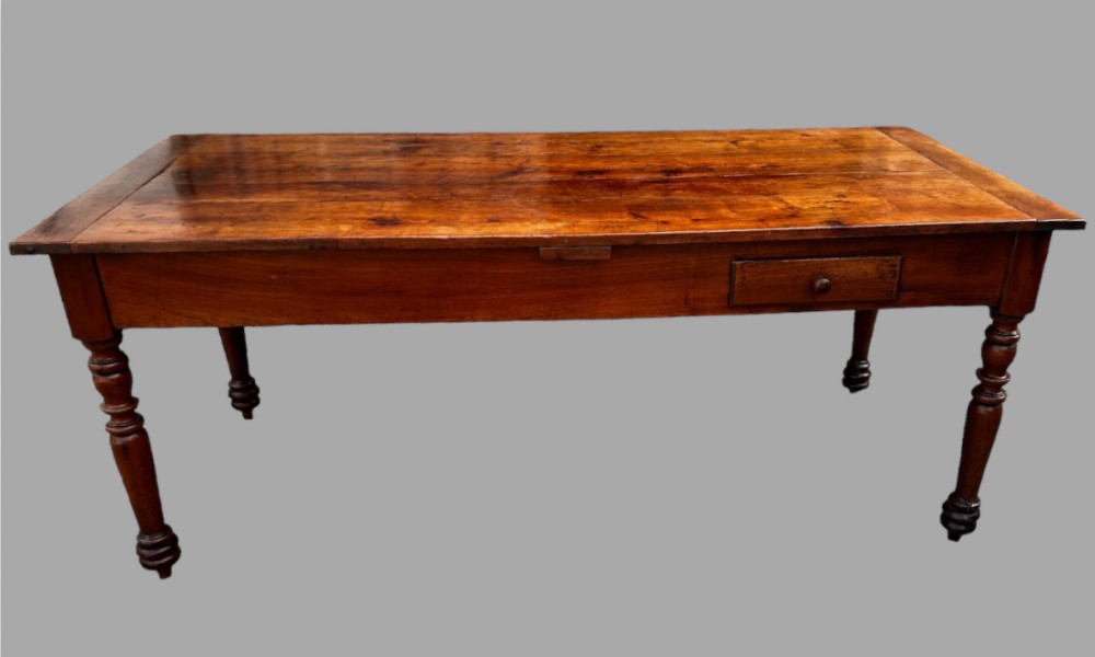 A 19thc French Rustic Cherrywood Extending Farmhouse Table