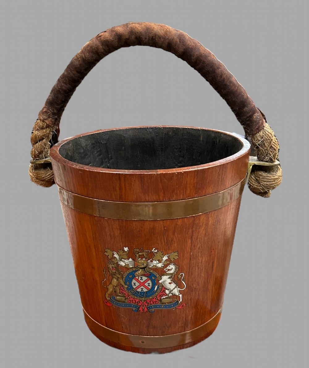 A Copper Bound Oak Fire Bucket