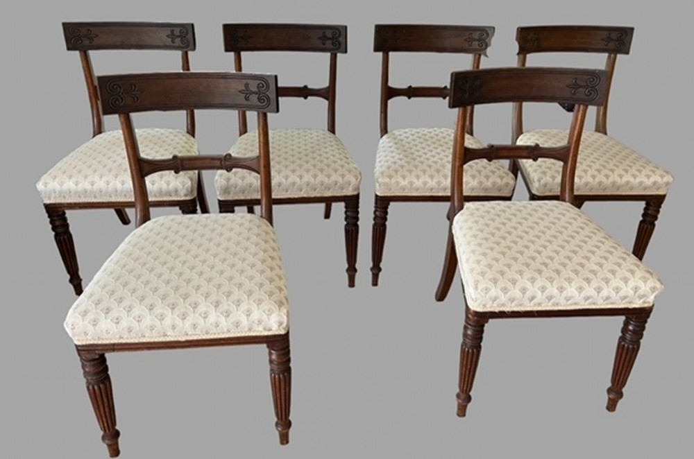 A Set of Six Early Victorian Dining Chairs