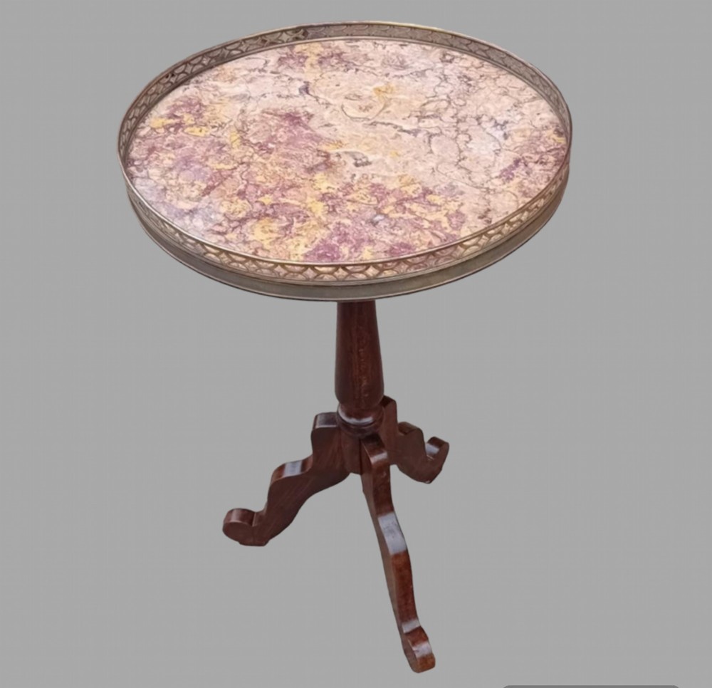 A c1900 Mahogany Marble Topped Occasional Table