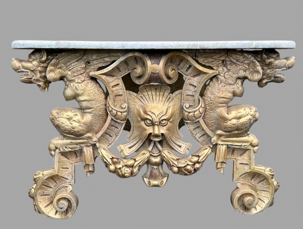 A 19thc  Hand Painted Carved Flemish Decorative Table