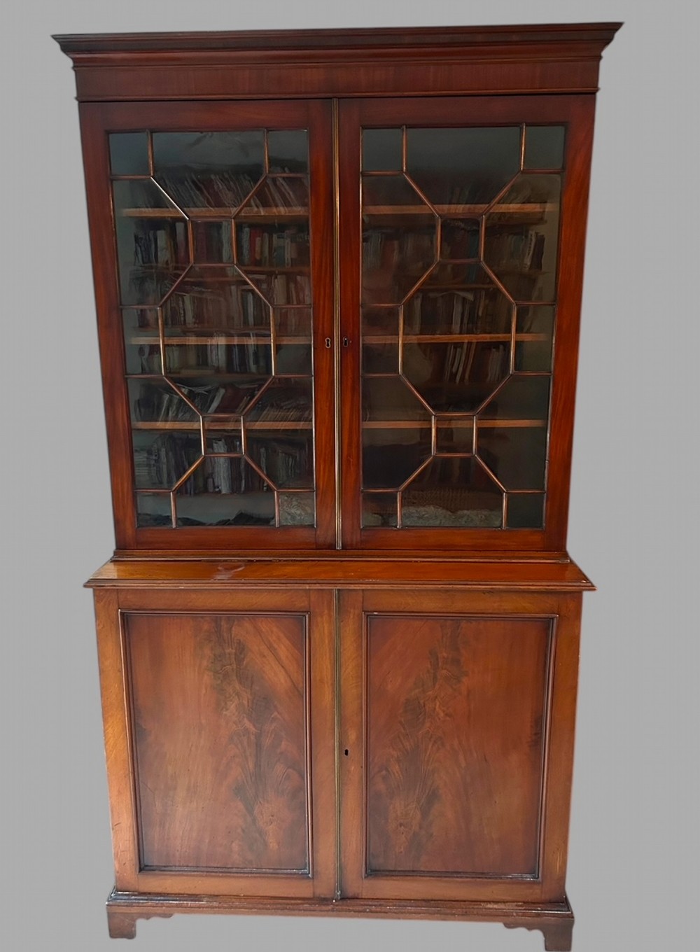 An Attractive 19thc Mahogany Bookcase with Cabinet