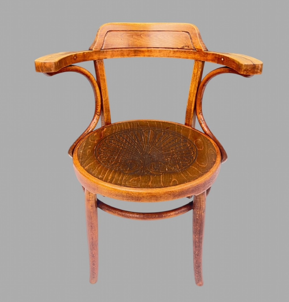 An Early 20thc Bentwood Armchair by Mundus and Kohn 