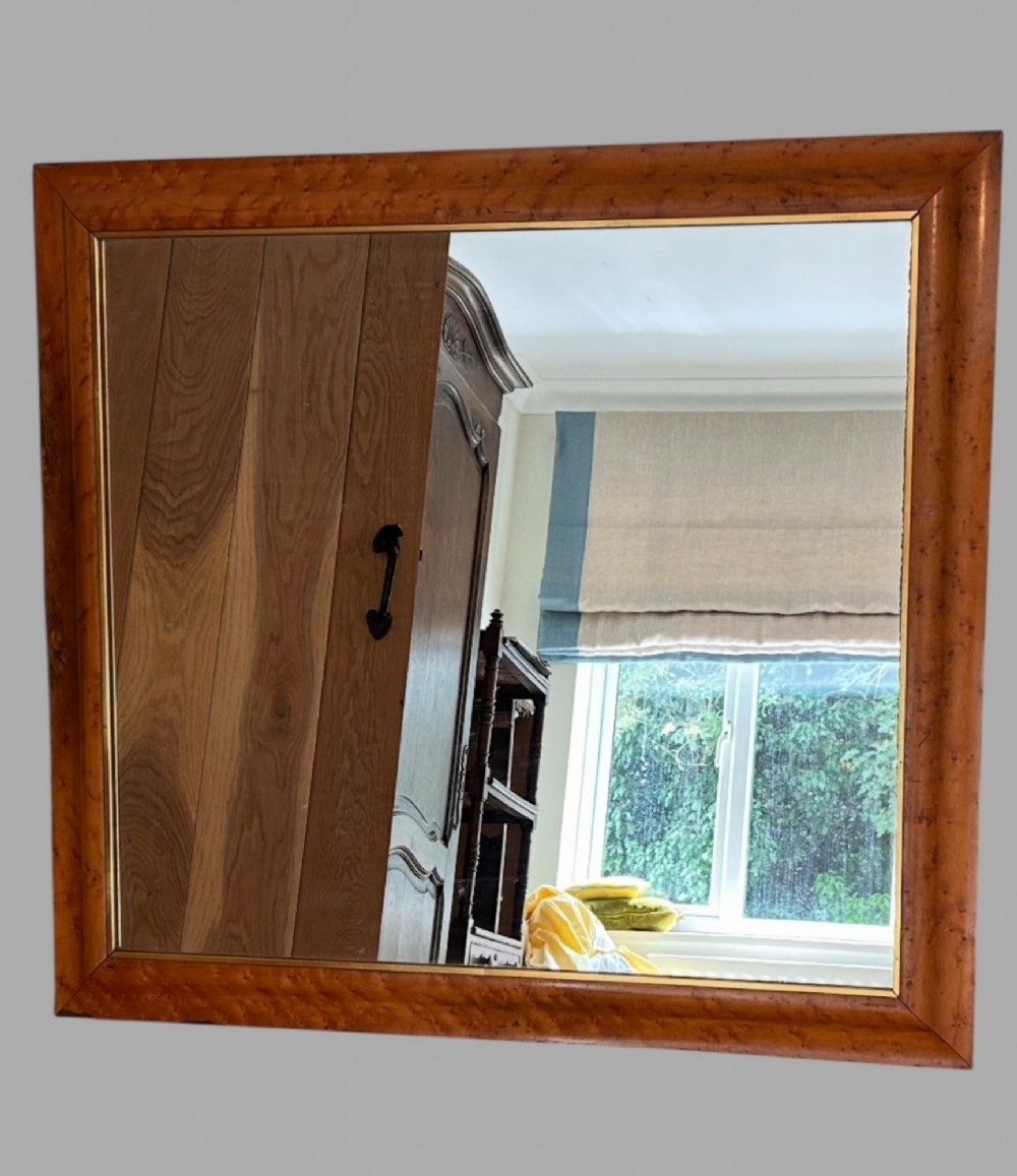 A Good Sized Mid 19thc Birds Eye Maple Mirror
