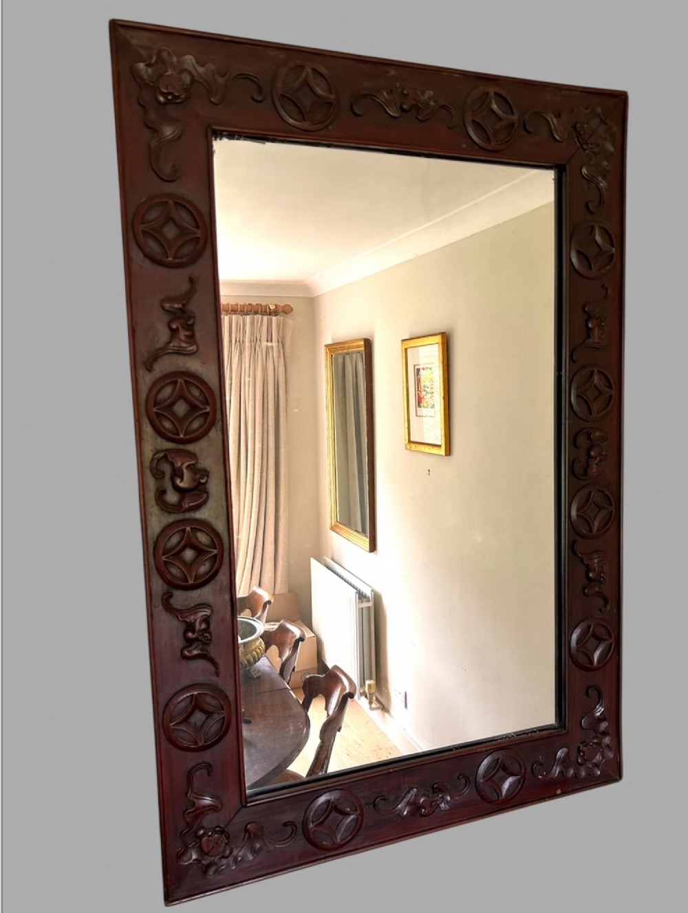 A Mid 19th Century Korean Carved Temple Mirror