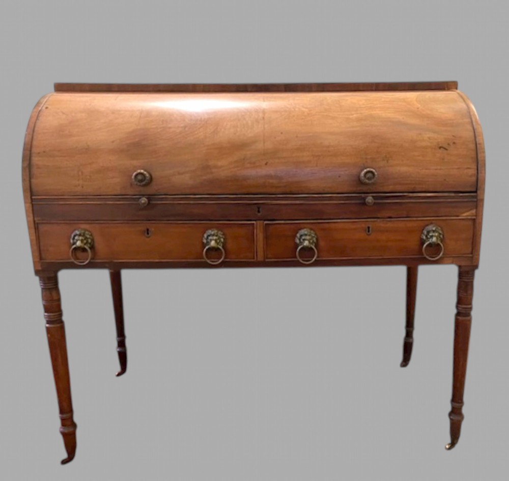 A George 111 Mahogany Rolltop Desk