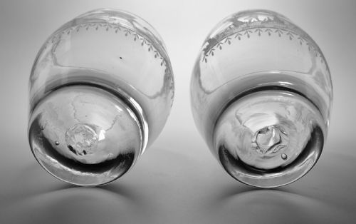 PAIR OF ENGRAVED BARRELSHAPED TUMBLERS ENGLISH C1800 - ADDITIONAL PHOTO 7