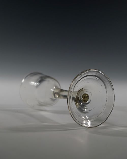 PLAIN STEM WINE GLASS WITH FOLDED FOOT ENGLISH C1760 - ADDITIONAL PHOTO 4