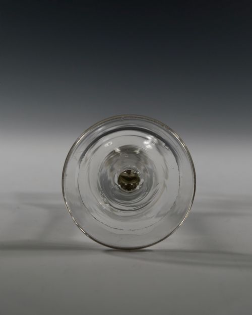 PLAIN STEM WINE GLASS WITH FOLDED FOOT ENGLISH C1760 - ADDITIONAL PHOTO 5