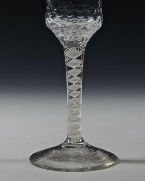 DOUBLE SERIES OPAQUE TWIST WINE GLASS ENGLISH C1765 - ADDITIONAL PHOTO 3