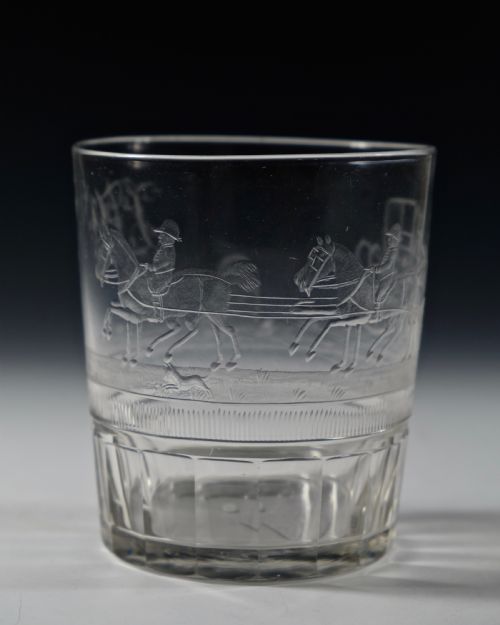 LARGE ENGRAVED COACHING TUMBLER ENGLISH C1820 - ADDITIONAL PHOTO 2