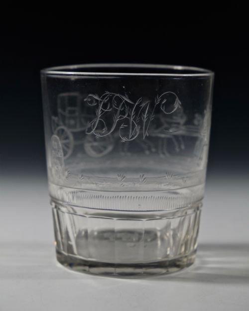 LARGE ENGRAVED COACHING TUMBLER ENGLISH C1820 - ADDITIONAL PHOTO 3