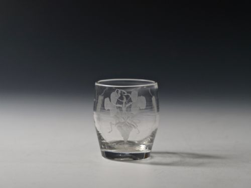 small tumbler engraved hops and barley c178090 - CATEGORY: ANTIQUE GLASS - DATED GEORGIAN
